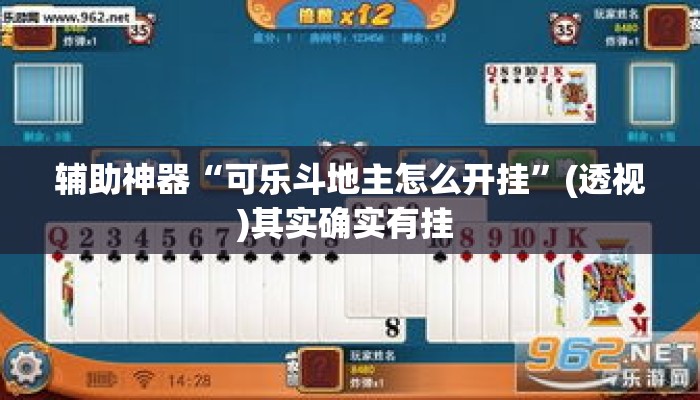 辅助神器“可乐斗地主怎么开挂”(透视)其实确实有挂 