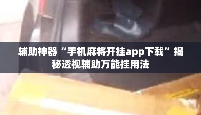 辅助神器“手机麻将开挂app下载”揭秘透视辅助万能挂用法