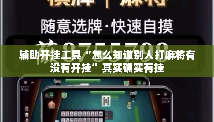 辅助开挂工具“怎么知道别人打麻将有没有开挂	”其实确实有挂