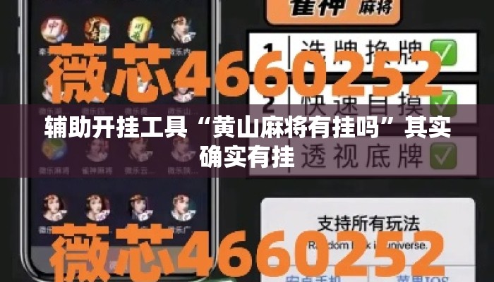 辅助开挂工具“黄山麻将有挂吗”其实确实有挂