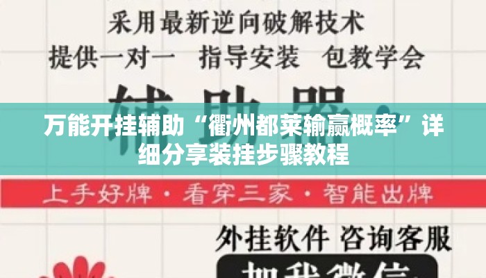 万能开挂辅助“衢州都莱输赢概率”详细分享装挂步骤教程