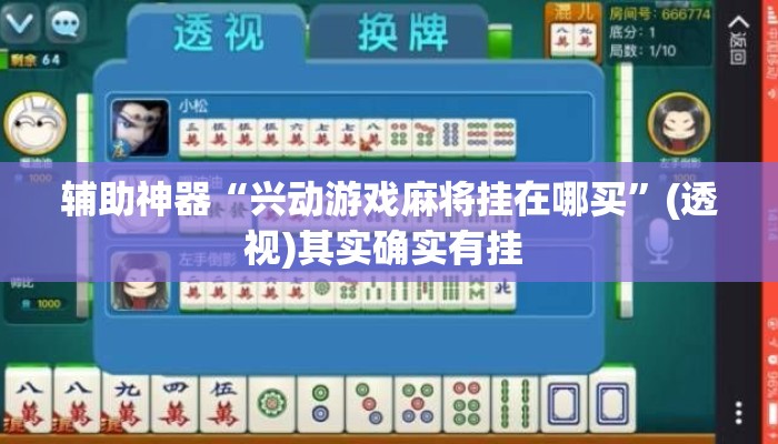 辅助神器“兴动游戏麻将挂在哪买”(透视)其实确实有挂 