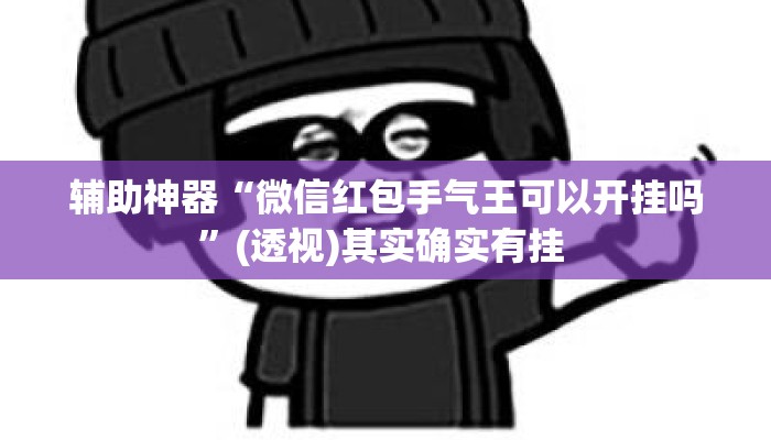 辅助神器“微信红包手气王可以开挂吗”(透视)其实确实有挂 