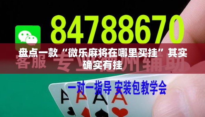 盘点一款“微乐麻将在哪里买挂	”其实确实有挂