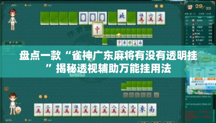 盘点一款“雀神广东麻将有没有透明挂	”揭秘透视辅助万能挂用法