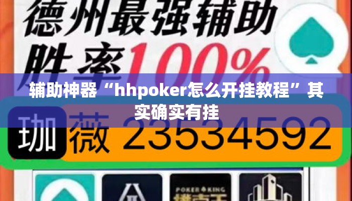 辅助神器“hhpoker怎么开挂教程	”其实确实有挂