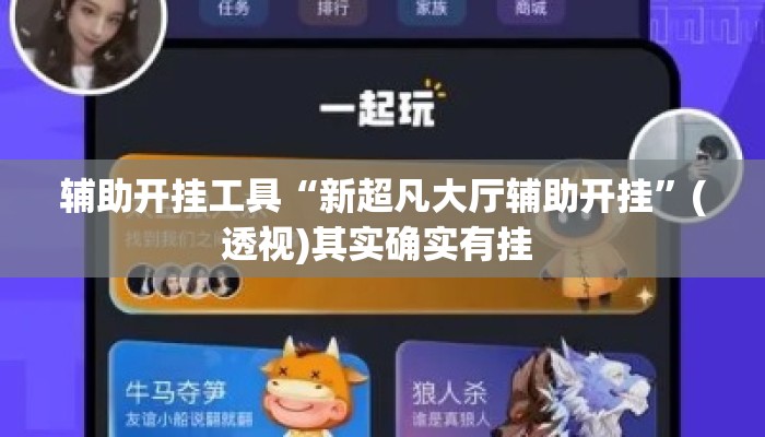辅助开挂工具“新超凡大厅辅助开挂”(透视)其实确实有挂 
