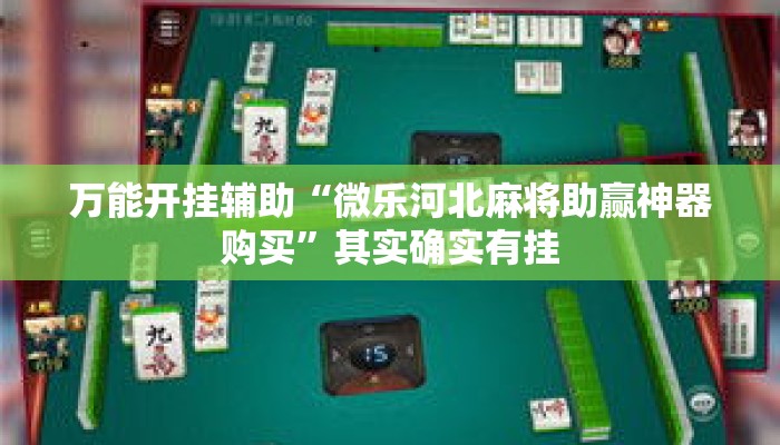 万能开挂辅助“微乐河北麻将助赢神器购买	”其实确实有挂