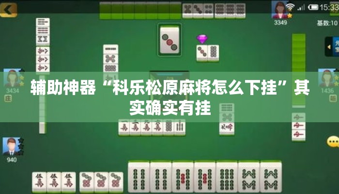 辅助神器“科乐松原麻将怎么下挂”其实确实有挂