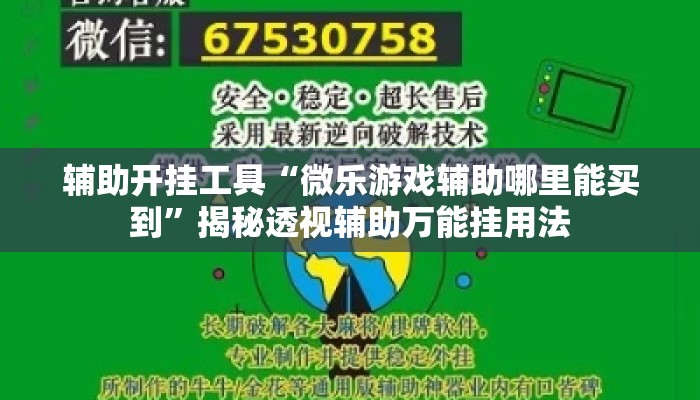 辅助开挂工具“微乐游戏辅助哪里能买到”揭秘透视辅助万能挂用法