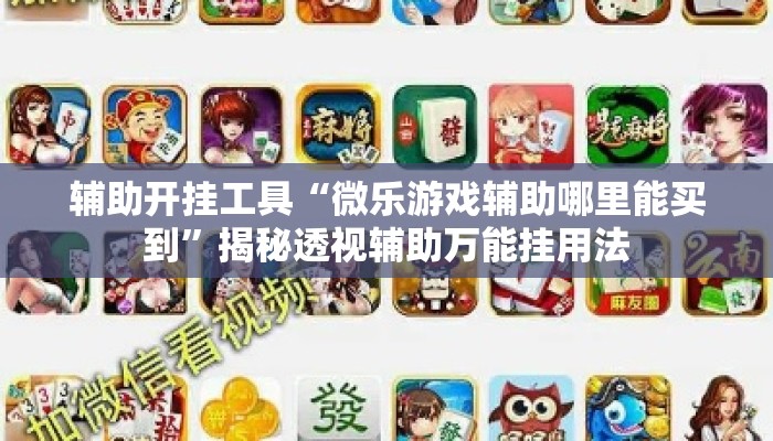 辅助开挂工具“微乐游戏辅助哪里能买到	”揭秘透视辅助万能挂用法