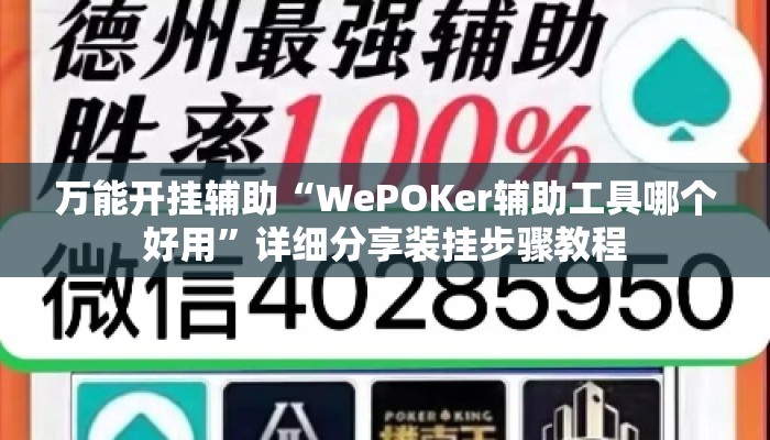 万能开挂辅助“WePOKer辅助工具哪个好用”详细分享装挂步骤教程