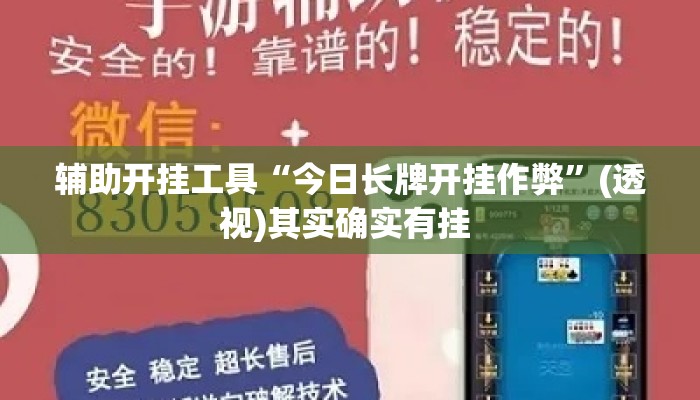 辅助开挂工具“今日长牌开挂作弊”(透视)其实确实有挂 
