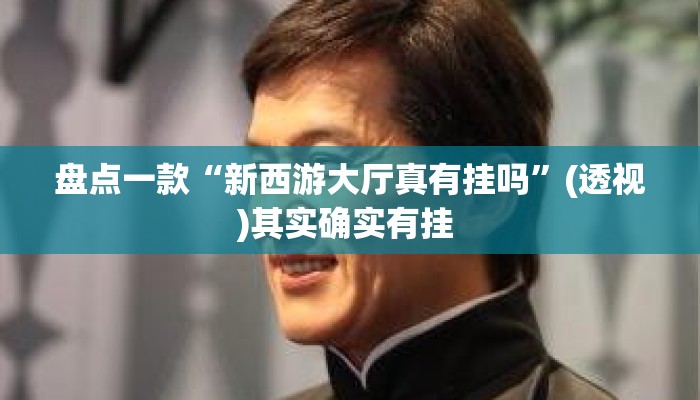 盘点一款“新西游大厅真有挂吗”(透视)其实确实有挂 