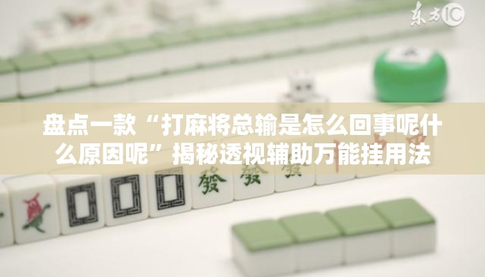 盘点一款“打麻将总输是怎么回事呢什么原因呢”揭秘透视辅助万能挂用法