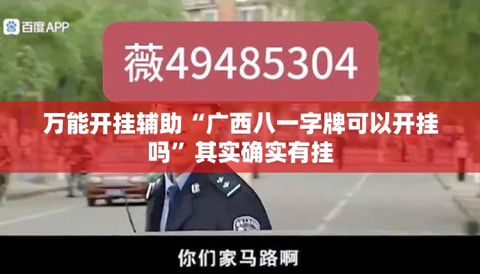 万能开挂辅助“广西八一字牌可以开挂吗”其实确实有挂