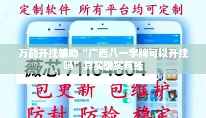 万能开挂辅助“广西八一字牌可以开挂吗”其实确实有挂