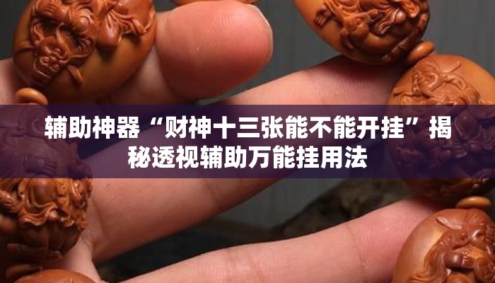 辅助神器“财神十三张能不能开挂”揭秘透视辅助万能挂用法