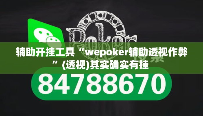 辅助开挂工具“wepoker辅助透视作弊”(透视)其实确实有挂 