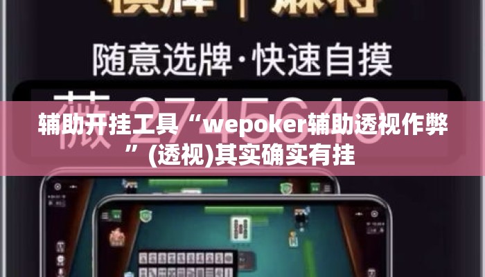 辅助开挂工具“wepoker辅助透视作弊	”(透视)其实确实有挂 