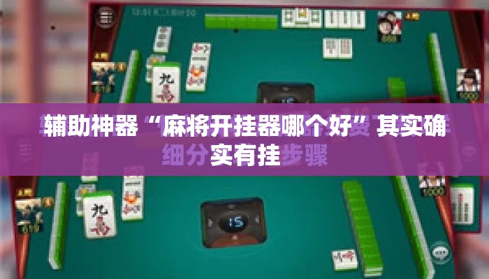 辅助神器“麻将开挂器哪个好”其实确实有挂