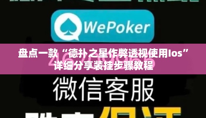 盘点一款“德扑之星作弊透视使用Ios”详细分享装挂步骤教程