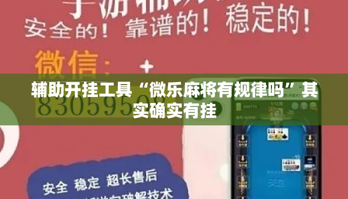 辅助开挂工具“微乐麻将有规律吗	”其实确实有挂