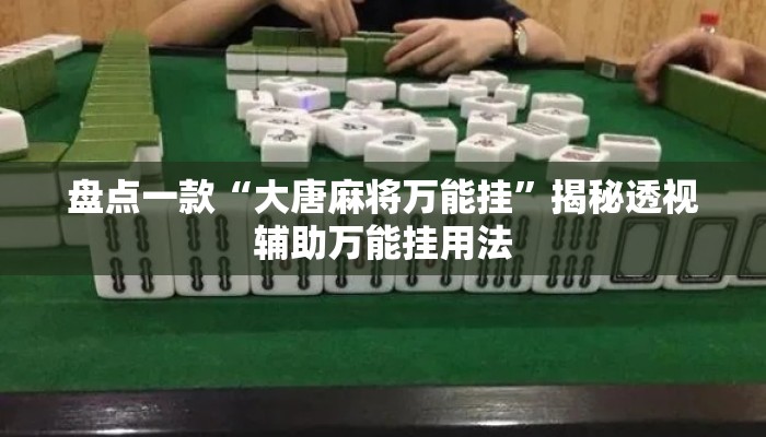 盘点一款“大唐麻将万能挂”揭秘透视辅助万能挂用法