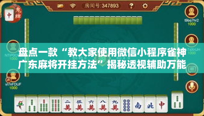 盘点一款“教大家使用微信小程序雀神广东麻将开挂方法	”揭秘透视辅助万能挂用法