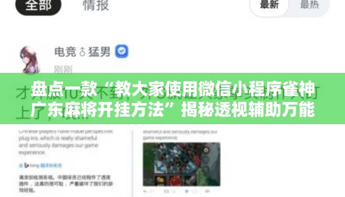 盘点一款“教大家使用微信小程序雀神广东麻将开挂方法”揭秘透视辅助万能挂用法
