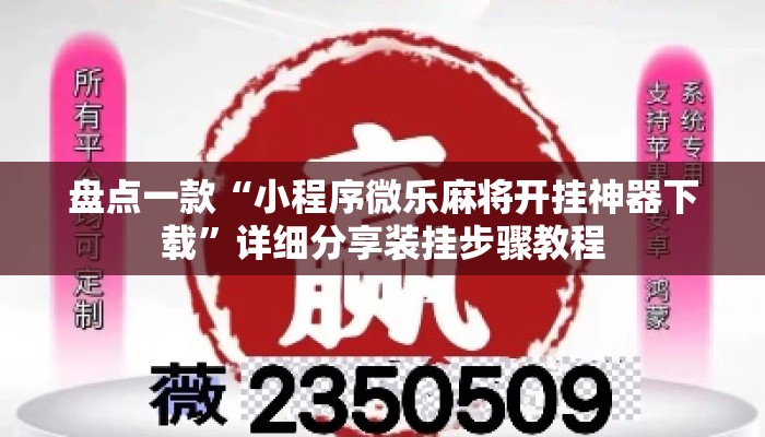 盘点一款“小程序微乐麻将开挂神器下载”详细分享装挂步骤教程