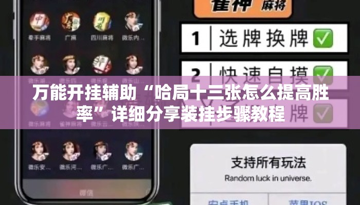 万能开挂辅助“哈局十三张怎么提高胜率	”详细分享装挂步骤教程