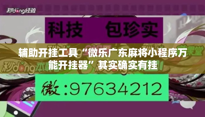 辅助开挂工具“微乐广东麻将小程序万能开挂器”其实确实有挂