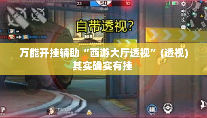 万能开挂辅助“西游大厅透视”(透视)其实确实有挂 