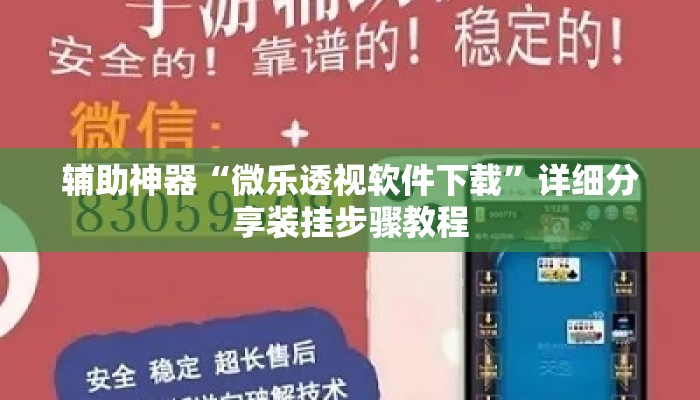 辅助神器“微乐透视软件下载”详细分享装挂步骤教程