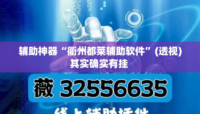 辅助神器“衢州都莱辅助软件	”(透视)其实确实有挂 