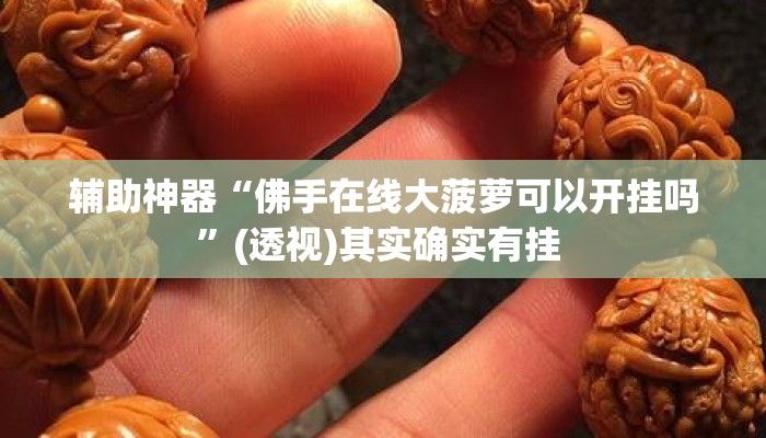 辅助神器“佛手在线大菠萝可以开挂吗”(透视)其实确实有挂 