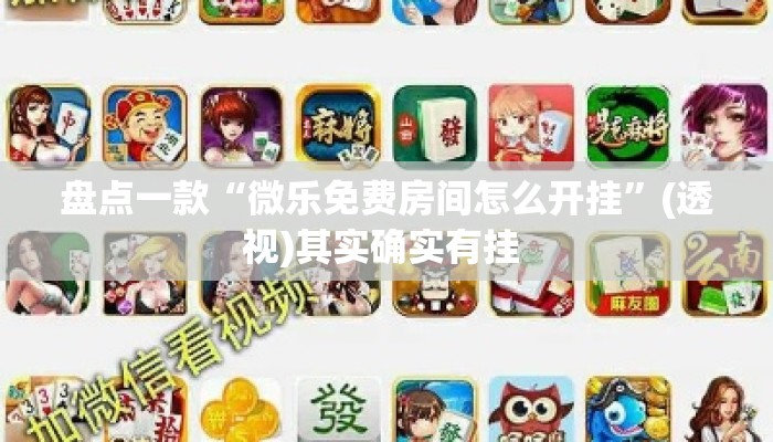 盘点一款“微乐免费房间怎么开挂”(透视)其实确实有挂 