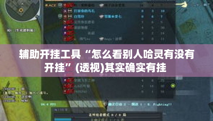 辅助开挂工具“怎么看别人哈灵有没有开挂”(透视)其实确实有挂 