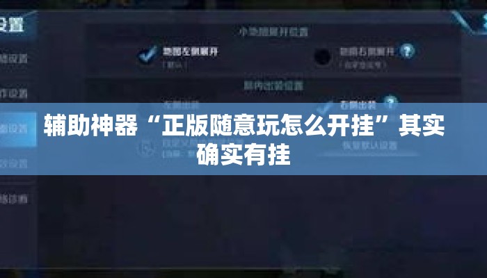 辅助神器“正版随意玩怎么开挂”其实确实有挂