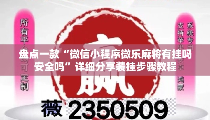 盘点一款“微信小程序微乐麻将有挂吗安全吗”详细分享装挂步骤教程
