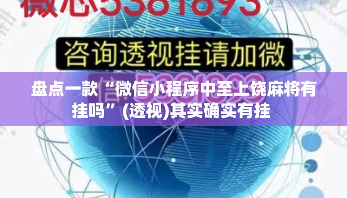 盘点一款“微信小程序中至上饶麻将有挂吗”(透视)其实确实有挂 