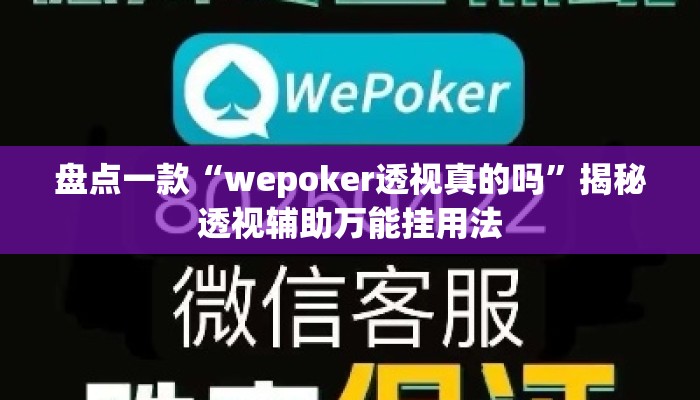 盘点一款“wepoker透视真的吗”揭秘透视辅助万能挂用法
