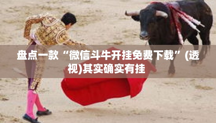 盘点一款“微信斗牛开挂免费下载	”(透视)其实确实有挂 