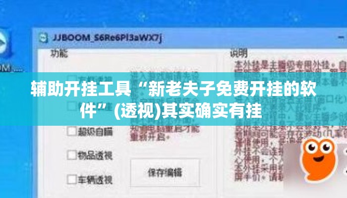 辅助开挂工具“新老夫子免费开挂的软件”(透视)其实确实有挂 