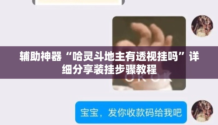 辅助神器“哈灵斗地主有透视挂吗	”详细分享装挂步骤教程