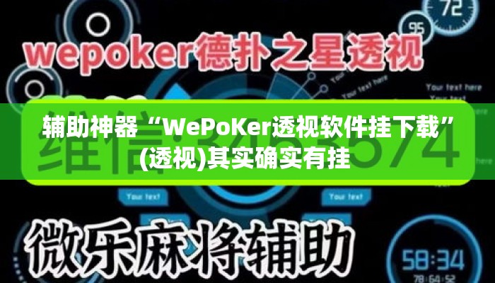 辅助神器“WePoKer透视软件挂下载”(透视)其实确实有挂 