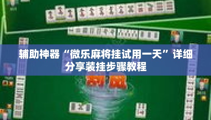 辅助神器“微乐麻将挂试用一天”详细分享装挂步骤教程