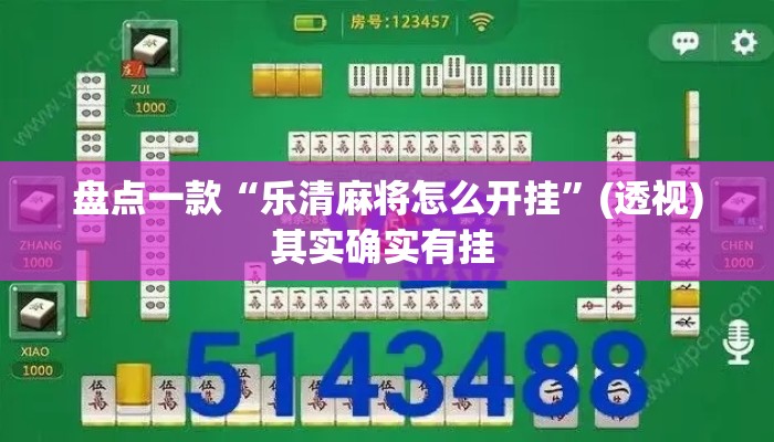 盘点一款“乐清麻将怎么开挂”(透视)其实确实有挂 