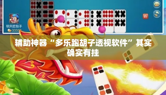 辅助神器“多乐跑胡子透视软件	”其实确实有挂